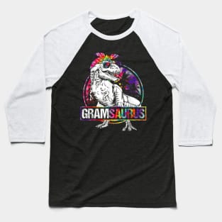 Gramsaurus Dinosaur Gram Saurus Family Matching Tie Dye Baseball T-Shirt